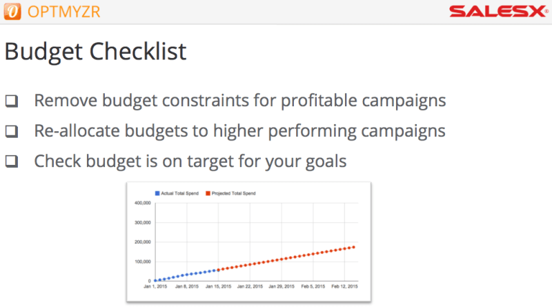 Our checklist for optimizing budgets.