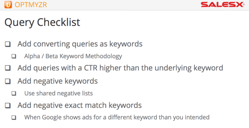 Our checklist for optimizing queries.