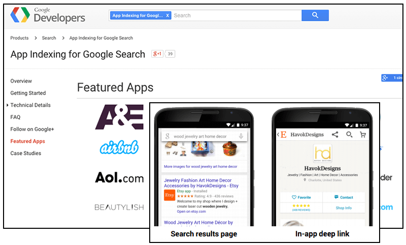 App Indexing Search