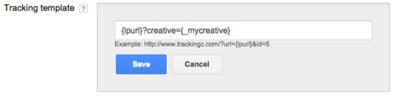 google adwords upgraded urls tracking template