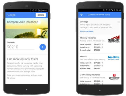 Official: Google Compare For Auto Insurance Launches