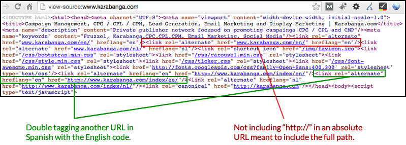 Hreflang Code Errors