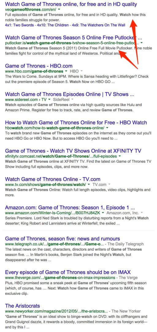 watch game of thrones online