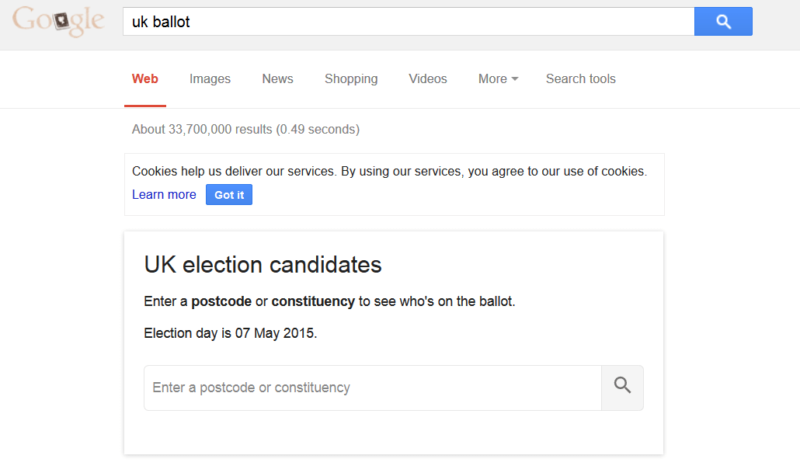 Google UK elections 2015