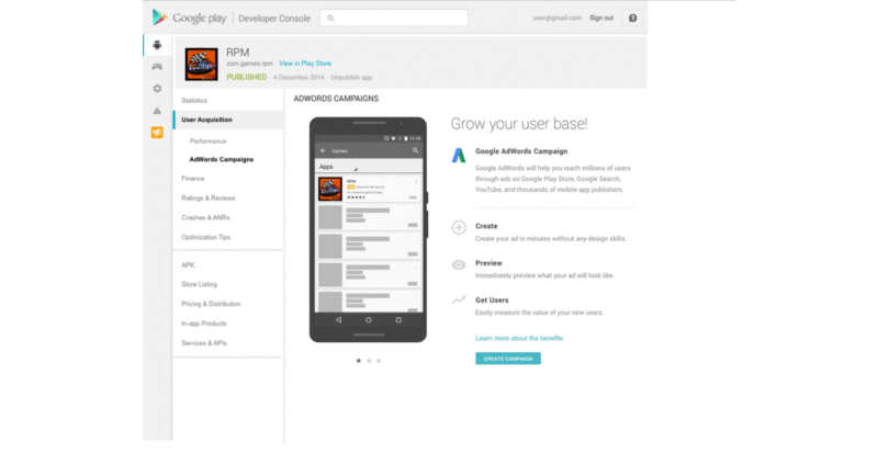 universal app campaigns google adwords