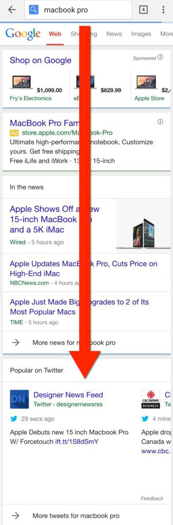 macbook tweets on google