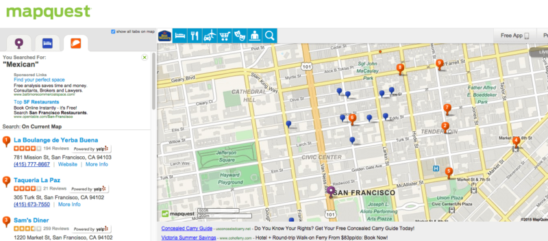 Mapquest layers 