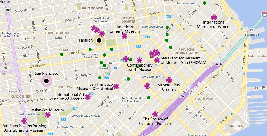 Bring maps. Тендерлойн Сан Франциско на карте. Карта Bing. Юнион сквер Сан Франциско площадь карта расположения.