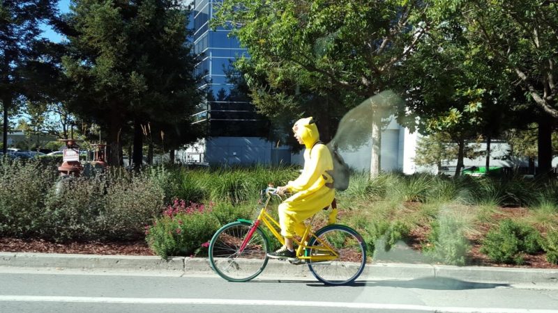 Pikachu On Google Bike