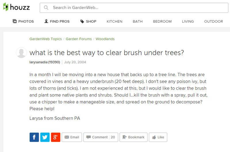 Houzz Forum Question