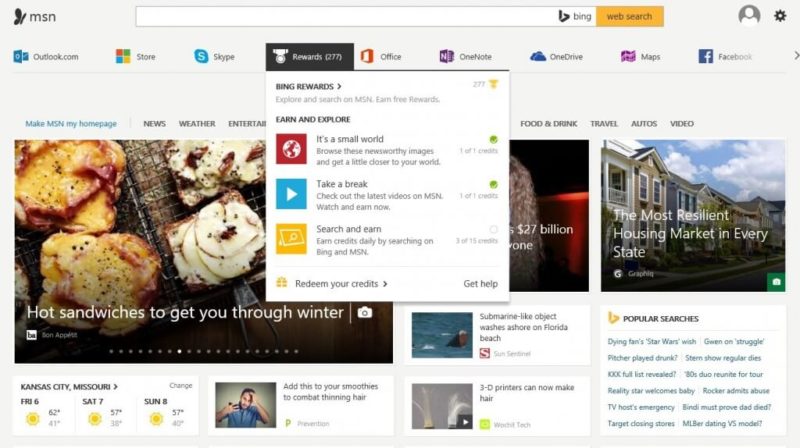 Bing MSN rewards
