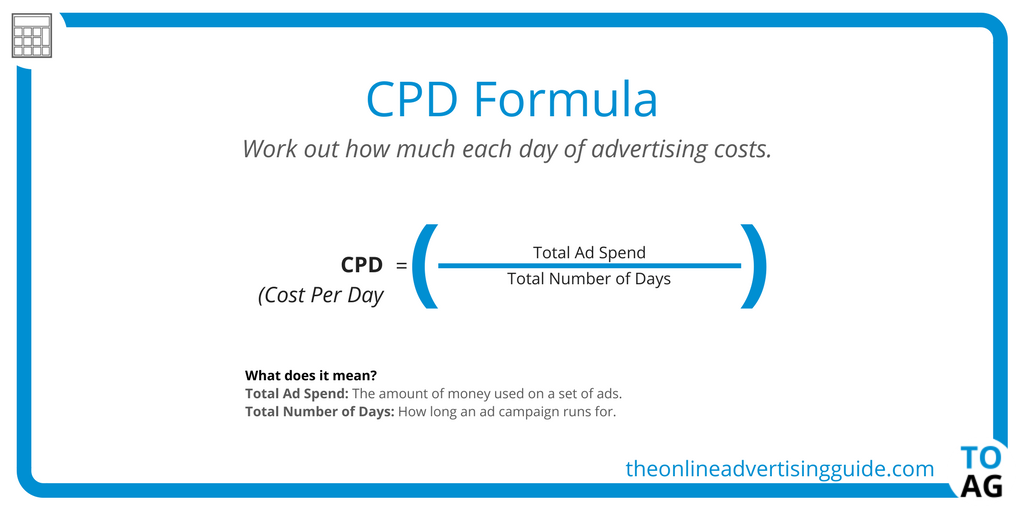 CPD Formula or Equation (Cost Per Day)