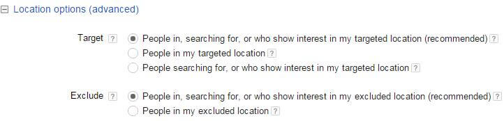 Read Google's targeting options carefully.