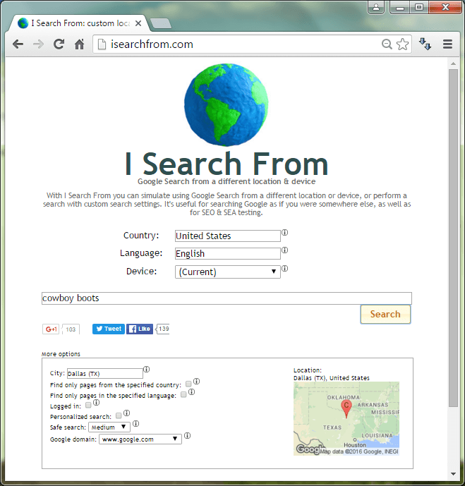 isearchfrom website