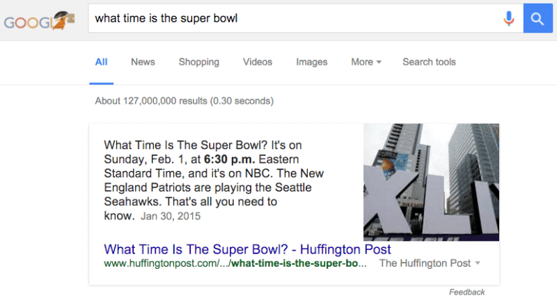 what time is the super bowl