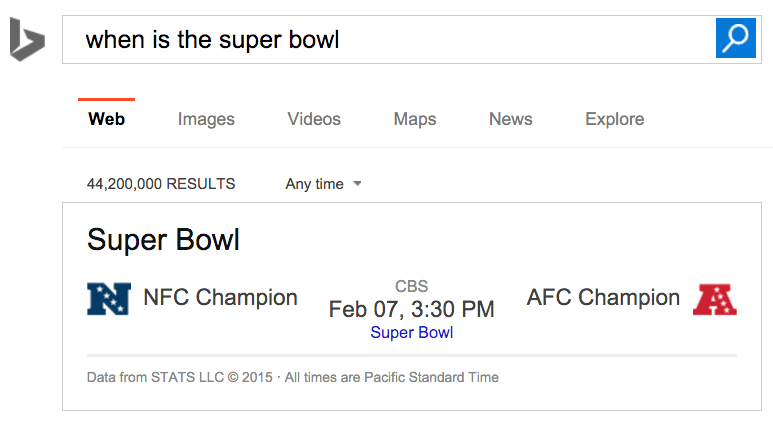 when is the super bowl bing