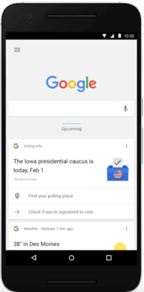 google now voting reminder