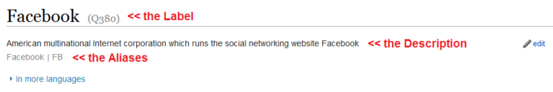 Facebook Wikidata item