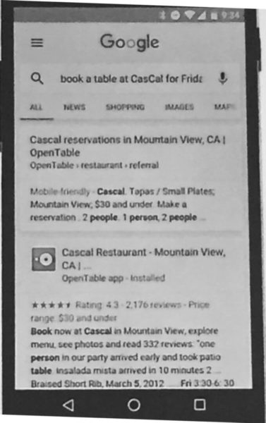 Book a Table at Cascal From Within an App