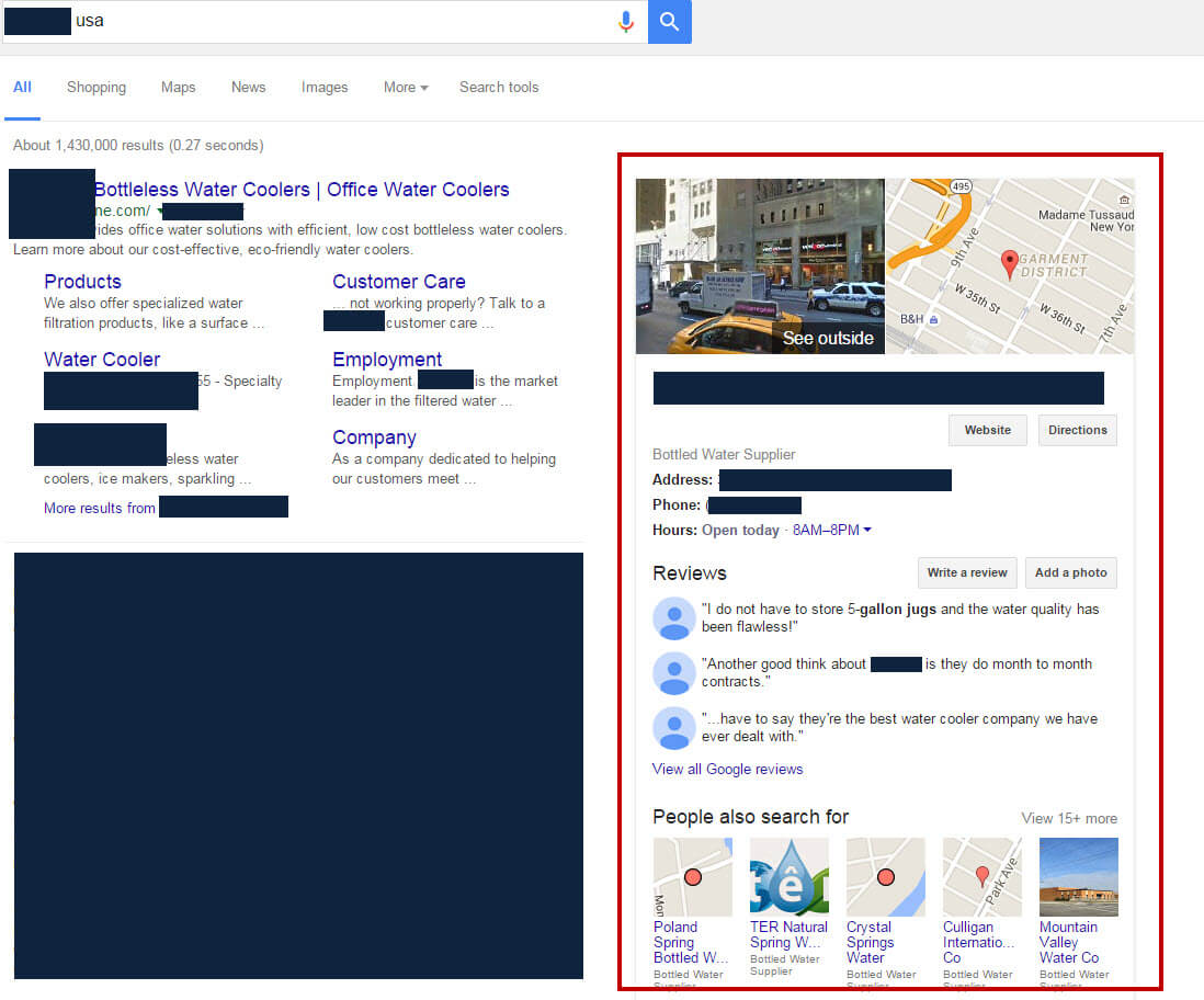 Knowledge Graph appearing for brand terms