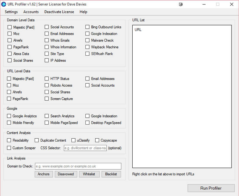 URL Profiler