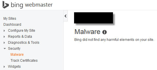 Bing Webmaster Tools Security Monitoring