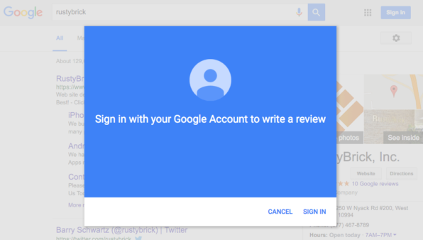 Google+ accounts no longer required for leaving local reviews in Google