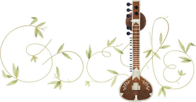 pandit-ravi-shankars-96th-birthday google doodle