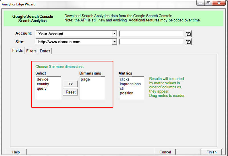 Analytics Edge Options