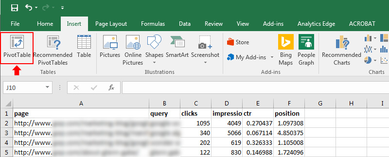 Pivot Table in Excel