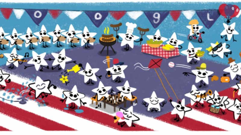 Fourth Of July Google Doodle Brings Old Glory's Stars To Life To Enjoy ...