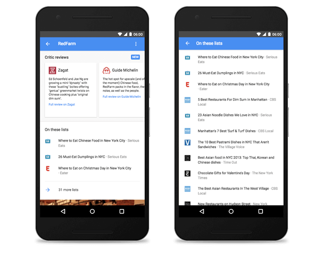 Google app local search updates