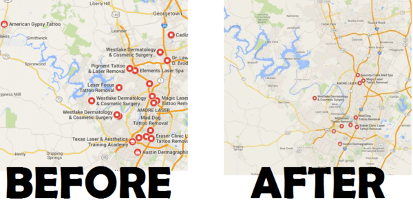 Local Pack Shrinking - Before After