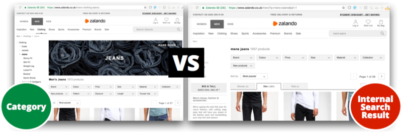 category-vs-internal-page-result