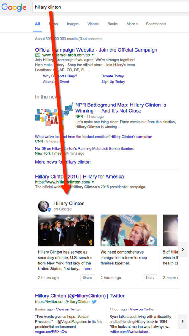 clinton google post