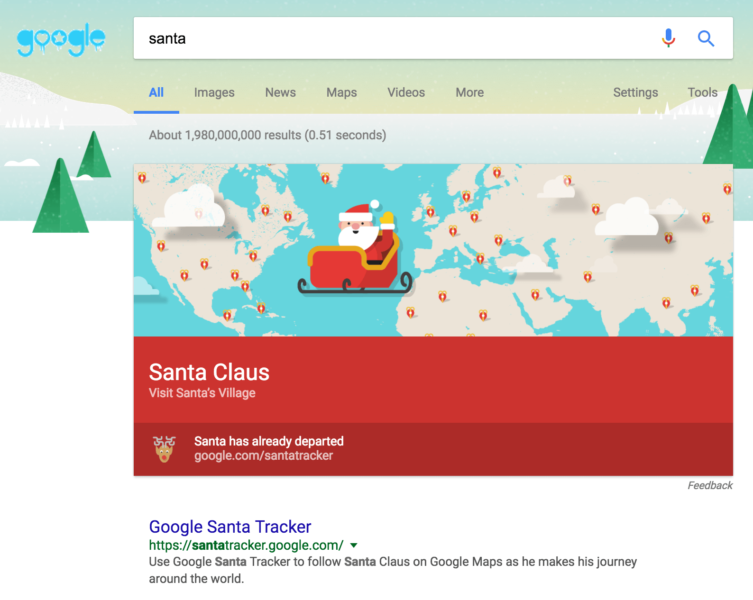 Super sale santa tracker