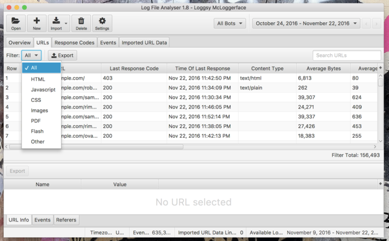 Screaming Frog Log File Analyzer provides an easier solution for log file analysis.