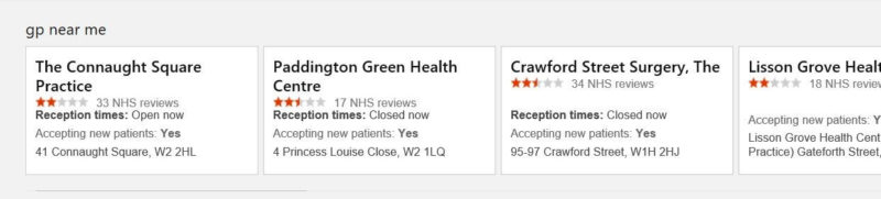 Bing UK NHS Search