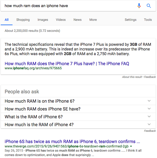 Google Featured Snippet People Also Ask 1487076323