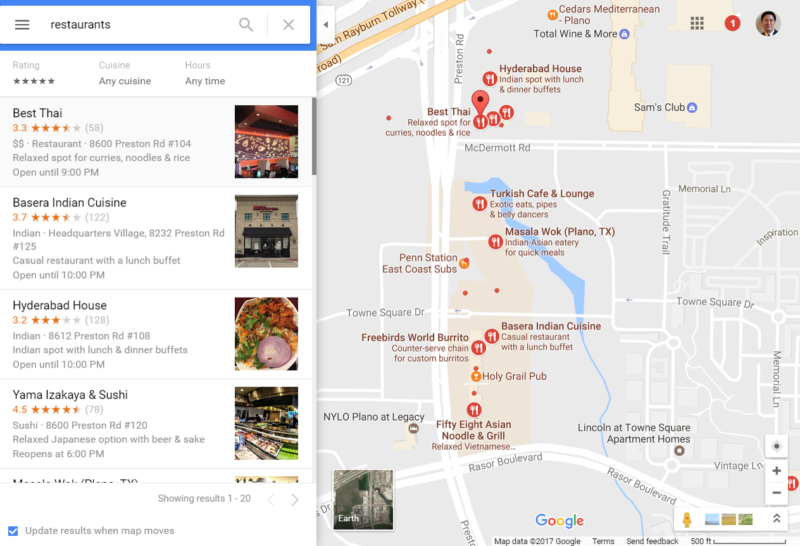 Maps Restaurants