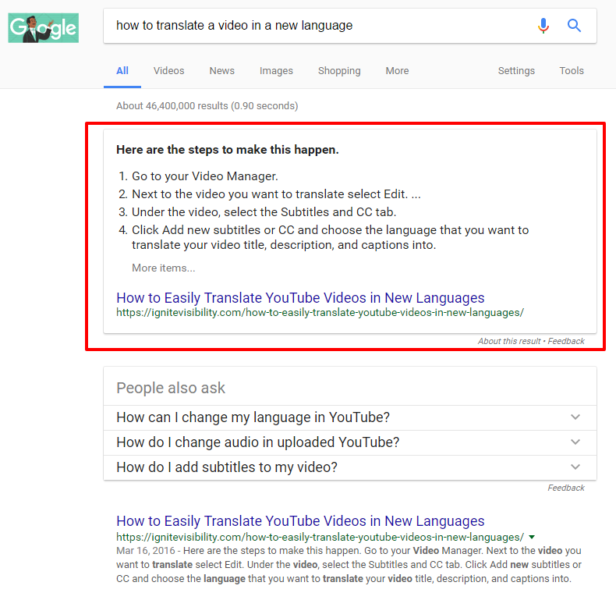 How To Translate A Video In A New Language Google Search