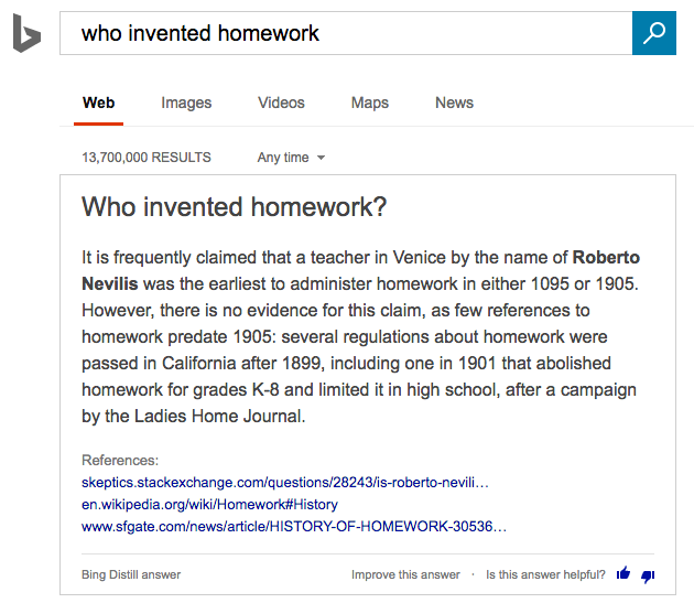 Who Invented Homework   Bing 1