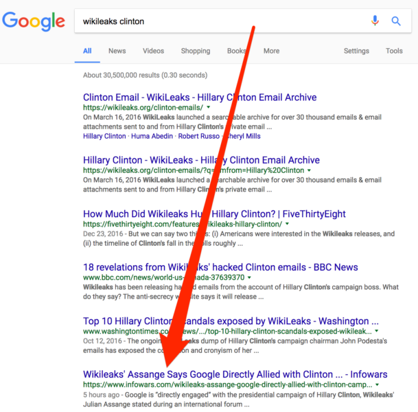 Google did not ban Infowars; did rescind quality example using an ...