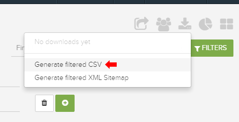 Crawl Filter Export