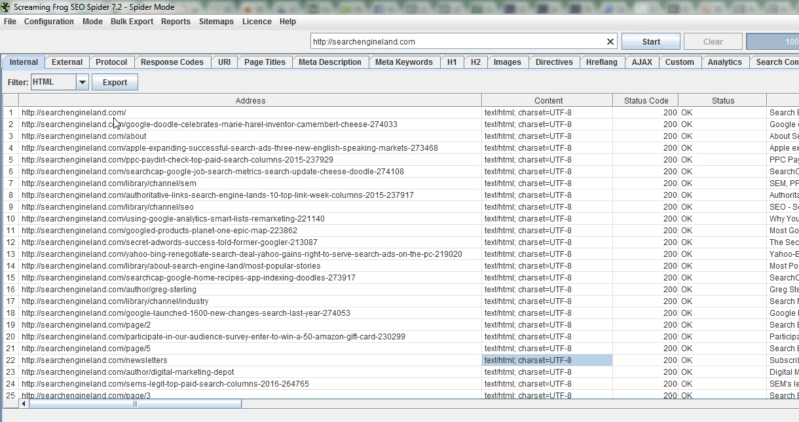 Crawl Filter Screaming Frog Copy