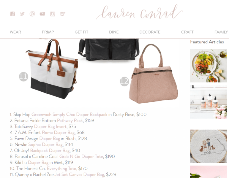 Oh Baby: The Complete Diaper Bag Packing List - Lauren Conrad