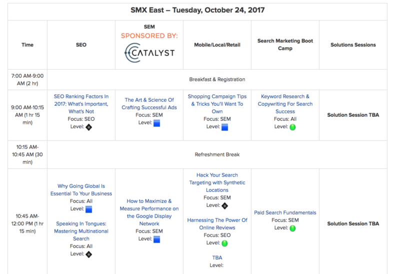 Smx East Agenda 1