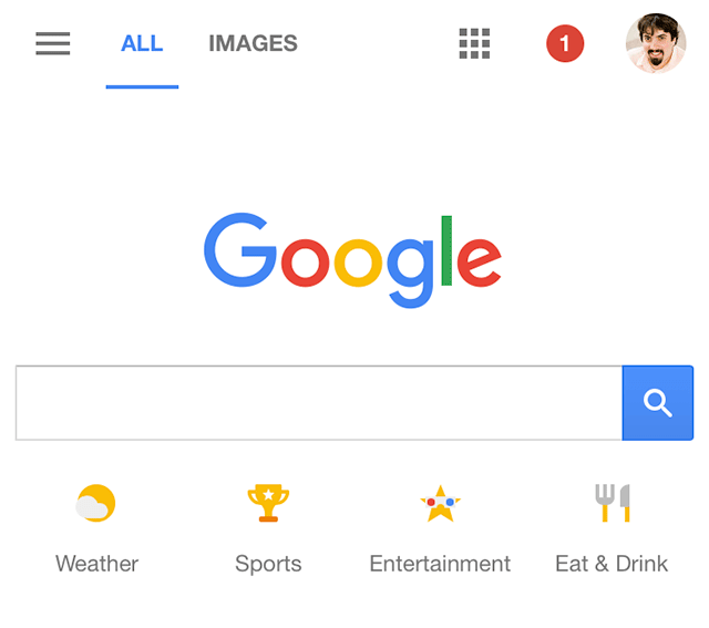 Google Hamburger Menu