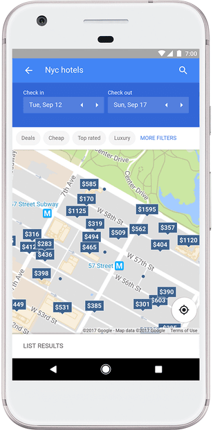 Google Hotel Price Map Overlay