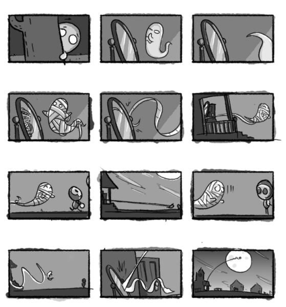 Google Doodle Storyboard Sketches